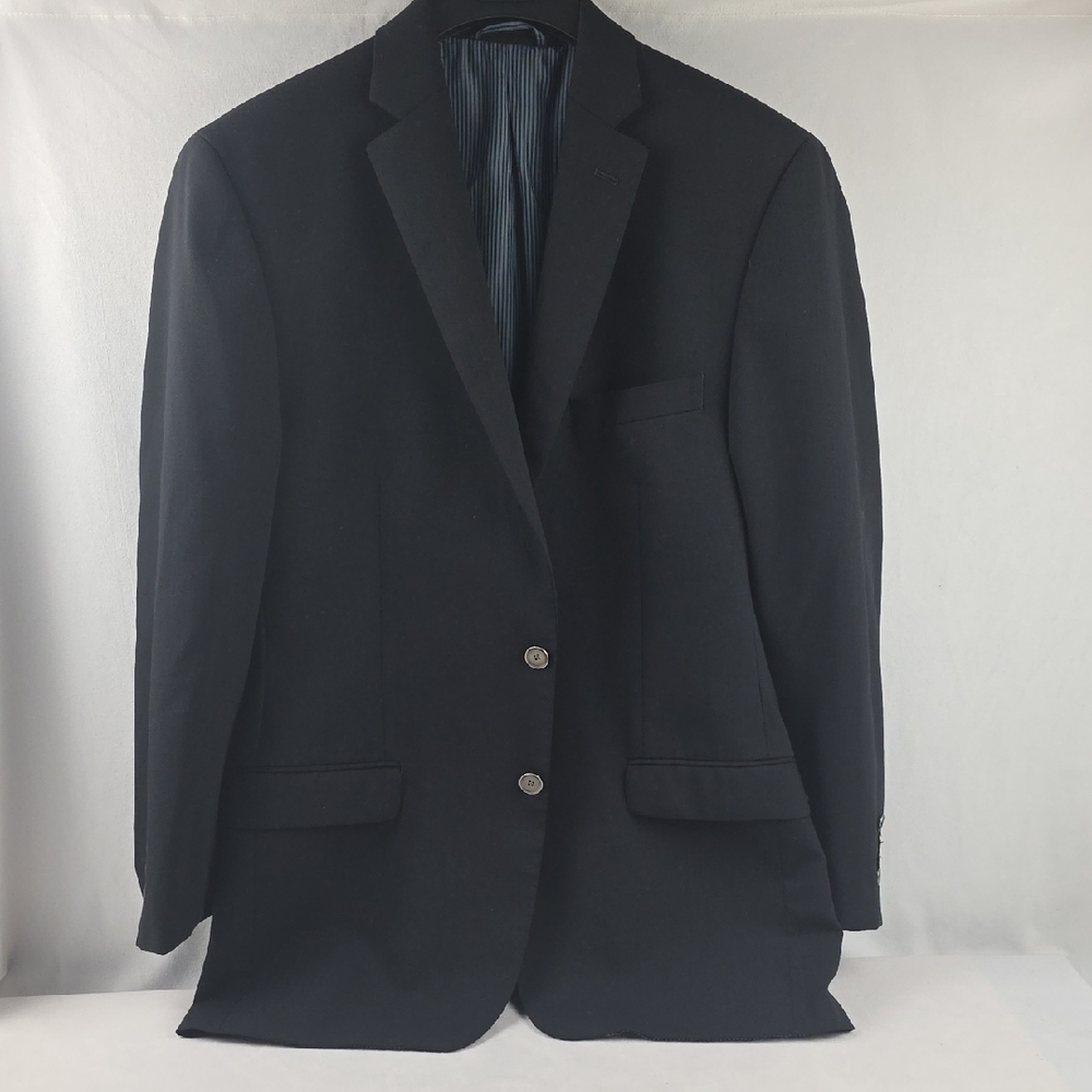 Calvin Klein Black Wool Blend Suit Jacket Sports Coat Size 40R‎